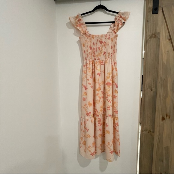 French Connection Drape Floral Frill Dress XS - Picture 1 of 6